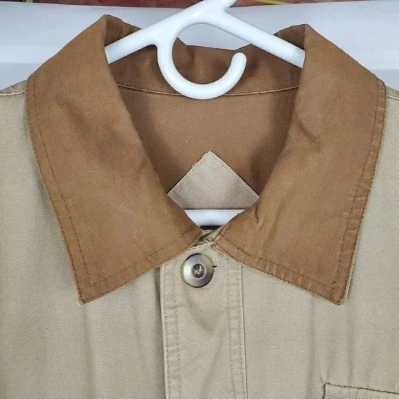 VTG DUXBAK Men's Chore Jacket M Brown‎ Canvas Mohawk Duck Rainproof Hunting Coat - Picture 4 of 13